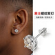 恩久小方糖鋯石耳環(huán)輕奢單只酷帥嘻哈潮高級感痞帥耳飾耳釘男潮防丟 【單只·小號】爆閃耳釘