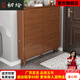 初繪全實(shí)木鞋柜家用門(mén)廳柜超薄翻斗入戶(hù)窄薄款現代簡(jiǎn)約風(fēng)大容量?jì)ξ锕?胡桃色 50*18*120cm包安裝