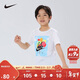 NIKE 耐克童裝男童短袖T恤2025年夏季氣球卡通圖案兒童短T上衣
