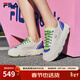 斐樂(lè )（FILA）官方女鞋ROCK巖石鞋帆布鞋楊冪同款夏新款時(shí)尚休閑鞋 白棉花糖/炫目藍-MD 36