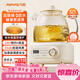 九陽(yáng)（Joyoung）凈萃全玻璃0膠水養生壺  辦公室多功能煮茶器花茶壺 燒水壺恒溫電熱水壺 24h預約保溫 1L WY107