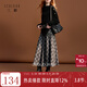 三彩2025冬季新款格紋半身裙松緊腰A字裙長(cháng)裙簡(jiǎn)約M 黑米格紋 S 155/64A