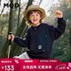 馬騎頓（MQD）男童25秋新款戶(hù)外撞色拼接口袋寬松落肩圓領(lǐng)衛衣跑步