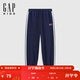 蓋璞男童春款logo撞色松緊腰純棉針織長(cháng)褲兒童裝791435 海軍藍 130 cm(8-9歲) 亞洲尺碼