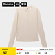 蕉內（Bananain）【劉浩存同款】熱皮301+女士氨基酸亨利領(lǐng)打底衣秋冬保暖內衣內搭 【亨利領(lǐng)】燕麥奶 L