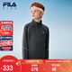 FILA【抗靜電】斐樂(lè )蛋白T兒童T恤長(cháng)袖2025秋冬中大童運動(dòng)訓練上衣