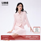 LIME【吉娜同款】朗姿/萊茵小香風(fēng)Amanda套裝赫本風(fēng)上衣高腰裙新款 淡粉色上衣1批次 M
