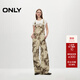 ONLY秋季時(shí)尚廢土風(fēng)直筒高腰長(cháng)褲背帶休閑褲女|12427S001 HH9 伊恩印花 XS (155) 60A