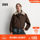 森馬（Semir）外套女冬季夾棉仿羊羔毛翻領(lǐng)oversize磨毛2025巴恩風(fēng)109725108014