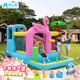 博士豚充氣城堡家用兒童蹦蹦床室內戶(hù)外小型游樂(lè )園滑梯淘氣堡 72113-火烈鳥(niǎo)( 雙氣墊款 )