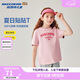 Skechers斯凱奇男女童純棉短袖T恤衫兒童夏季寬松透氣運動(dòng)上衣L225K055
