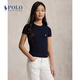 Polo Ralph Lauren 拉夫勞倫 女童 經典款絞花編結棉質短袖針織衫RL42432 410-深藍色 XL