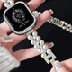 戴界小香風(fēng)表帶適用iwatchS11雙排珍珠表鏈applewatch女款精致s10蘋(píng)果手表表帶se3秋冬季高級感腕帶s9 小香風(fēng)珍珠鑲鉆表帶【星光色】+鏤空鑲鉆殼-星光色 適用:蘋(píng)果S11【42mm】