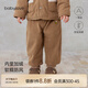 babylove寶寶加絨燈芯絨褲子冬季兒童保暖束腳褲加厚休閑褲子長(cháng)褲 椰糖棕 80