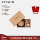 蔻馳（COACH）【品牌直供】男士雙扣頭腰帶禮盒 38MM 灰黑色CW362新年禮物