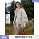 ELLE【云游棲語(yǔ)】90白鴨絨短款羽絨服女2025冬新款保暖加厚短外套 燕麥色 【預售】 M