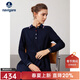 Navigare意大利小帆船長(cháng)袖POLO裙女士春季休閑時(shí)尚連衣裙百搭淑女風(fēng)中長(cháng)裙 海軍藍 XL 碼