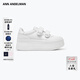 ANN ANDELMAN【孫穎莎同款】百搭魔術(shù)貼運動(dòng)小白鞋女厚底增高鞋 白色 38
