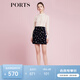 PORTS寶姿商場(chǎng)同款春季新品女裝半身裙印花短裙SD8S014PLP029 晚安藍 S (4)