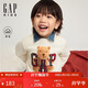蓋璞（GAP）男幼童2025冬季新款logo小熊抓絨圓領(lǐng)衛衣兒童裝上衣829319