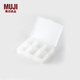 MUJI MUJI 聚丙烯藥丸盒S/L 外出旅行用收納盒便攜分裝盒 藥盒 半透明 S 85*66*20mm