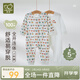拉比嬰兒衣服全開(kāi)連體衣薄款爬服寶寶新生兒春夏空調服2件裝 統一色73