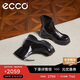 愛(ài)步（ECCO）靴子女 拉鏈牛皮舒適厚底中筒時(shí)尚瘦瘦靴 蹤跡220743 黑色39