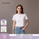 Calvin KleinJeans25夏季女士經(jīng)典字母印花休閑潮流ck辣妹短款短袖T恤上衣