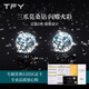 TFY三爪莫桑鉆耳釘女S925純銀爆閃鉆石耳環(huán)輕奢耳飾女神節禮物送女生 【一對裝】30分莫桑鉆4mm【925純銀】