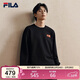 FILA 斐樂(lè )馬上起飛情侶男女套頭衛衣2026春新年款海棠花針織長(cháng)袖上衣