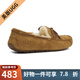 UGG【JD物流直達】美版女士毛毛單鞋便鞋溫暖豆豆鞋 栗子棕色 36