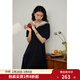 獨束大碼女裝【長(cháng)短款】海軍風(fēng)撞色減齡連衣裙女夏新款微胖mm裙子 短款 L