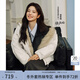 范思藍恩【徐若晗同款】巴恩風(fēng)短款羽絨服女2025新款寬松工裝大毛領(lǐng)派克服 靜灰白 S