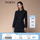 PORTS寶姿秋冬新品女裝縫制針織長(cháng)袖連衣裙SM9N014NCC148 黑色 M (6)