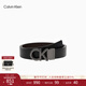 Calvin KleinJeans【情人節禮物】男商務(wù)紳士休閑雙面用ck字母金屬扣腰帶皮帶