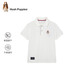 暇步士（Hush Puppies）童裝男童polo短袖夏季兒童速干T恤學院風上衣 米白色    140   