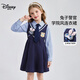 迪士尼女童春季連衣裙2026新款朱迪兔子警官兒童衣服小童寶寶長(cháng)袖公主裙