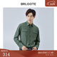 巴魯特（Brloote）男士時(shí)尚襯衫羊毛混紡微彈寬松垂感小外套秋冬輕正裝 綠色 170/92A