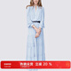 MeetMetro瑪依爾法式仙女連衣裙女2026春新款高端氣質(zhì)純欲風(fēng)裙子禮服長(cháng)裙 淺藍【現貨】 XL