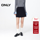 ONLY2025秋季新款純色A字剪裁防走光設計短裙半身裙女|12531E002 E39夜空藍色 L