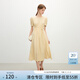 范思藍恩小眾設計感連衣裙女2025夏裝新款顯瘦抽繩高腰A字裙2416 布丁黃 L