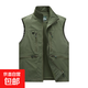 男士單馬甲背心休閑薄款速干坎肩馬夾戶(hù)外旅行釣魚(yú)多口袋外套多兜 軍綠色 3XL