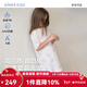 愛(ài)慕兒童（AIMER KIDS）女童新品3A抗菌春夏家居服兒童睡裙五分袖/七分袖女童睡衣奶皮衣 萌兔花園AK144E301 130
