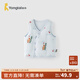 童泰（TONGTAI）嬰兒馬甲秋冬純棉夾棉男女寶寶衣服加厚背心坎肩馬夾外出上衣 藍色 90 cm