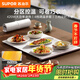 蘇泊爾（SUPOR）折疊暖菜板 飯菜保溫板熱菜板 加熱桌墊菜板 柔性面板分區控溫保溫板（方形） BF6040R835D