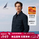 諾帝卡（NAUTICA）男裝25秋冬新款抗菌尼龍皺感白鴨絨翻領(lǐng)羽絨服男JE5309 藏青色4NV M