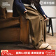 馬登卡其色燈芯絨休閑復古氣球褲顯瘦直筒闊腿燈籠長(cháng)褲子女士秋冬 卡其色 （寬松版型 可拍小一碼） M