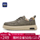 海瀾之家（HLA）男鞋時(shí)尚復古工裝鞋子男士休閑皮鞋HAAXXM3EAX368 卡其色42