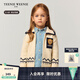 Teenie Weenie Kids小熊童裝25年新款秋冬男女寶寶學(xué)院風(fēng)拉鏈針織毛衣開(kāi)衫 米白色 100 cm
