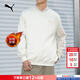 彪馬（PUMA）衛衣男裝 秋冬新款寬松休閑衣服運動(dòng)長(cháng)袖打底圓領(lǐng)加絨保暖套頭衫 693711-87/加絨/金色logo/主推款 M 175/96A 推薦體重120-140斤